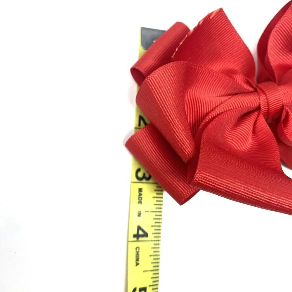 Nordstrom Vintage Preowned Red Grosgrain Ribbon French Barrette Knot Bow